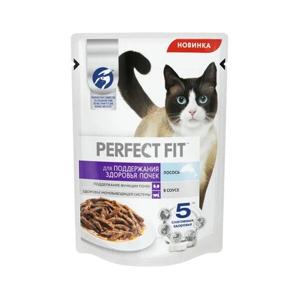 Корм для стерилиз котов и кошек Perfect Fit Здоровье почек лосось в соусе 75г