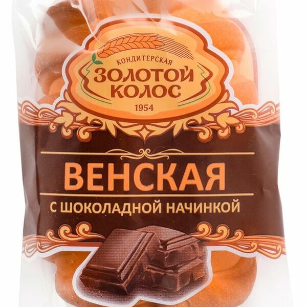 Булка Золотой колос Венская с шоколадом 75 г