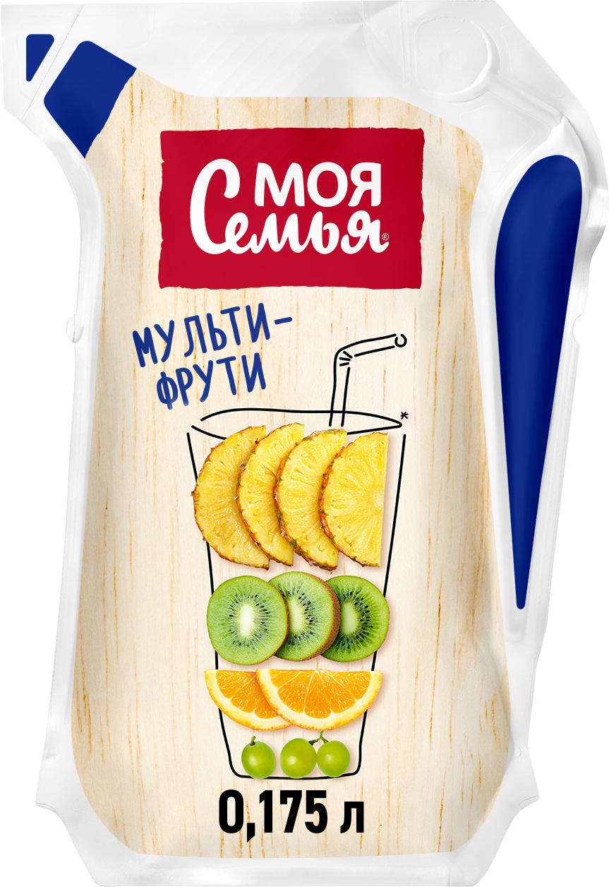 

Напиток сокосодержащий Моя семья Мульти-Фрути 175 мл