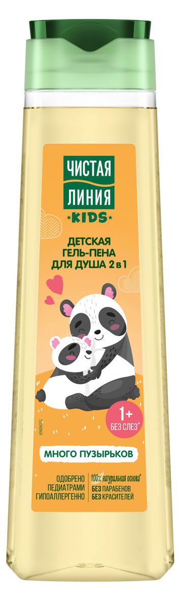

Гель-пена для душа детская Pure Line Чистая линия 2 в 1 400 мл