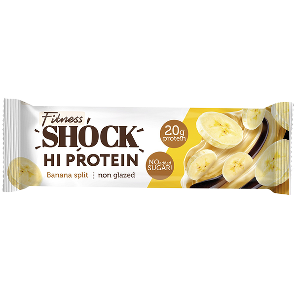 Батончик протеиновый FitnesShock Hi-Protein Банановый десерт неглазированный 60 г