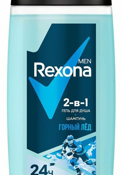Гель для душа и шампунь Rexona Men 2в1 Горный лед 100 мл