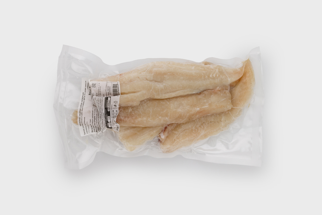 

Треска тихоокеанская филе без кожи ВкусВилл замороженная вес