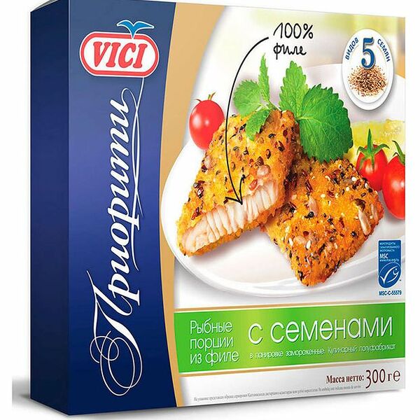 Рыбное филе Vici Приорити с семенами