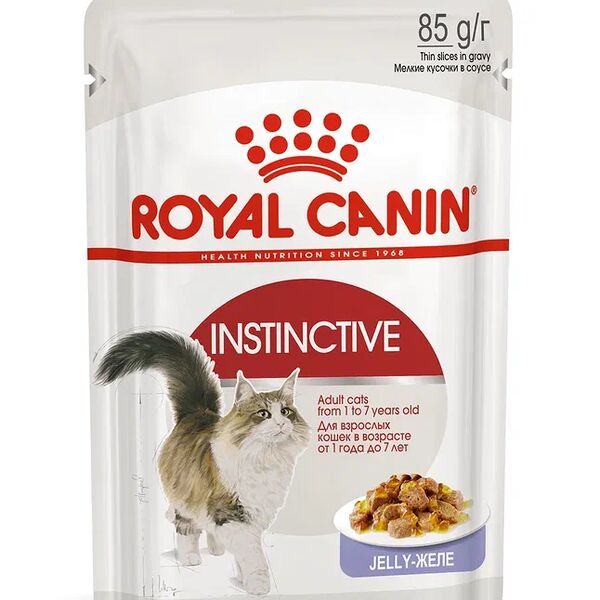 Корм для взрослых кошек Royal Canin Instinctive консервированный, желе, 85 г