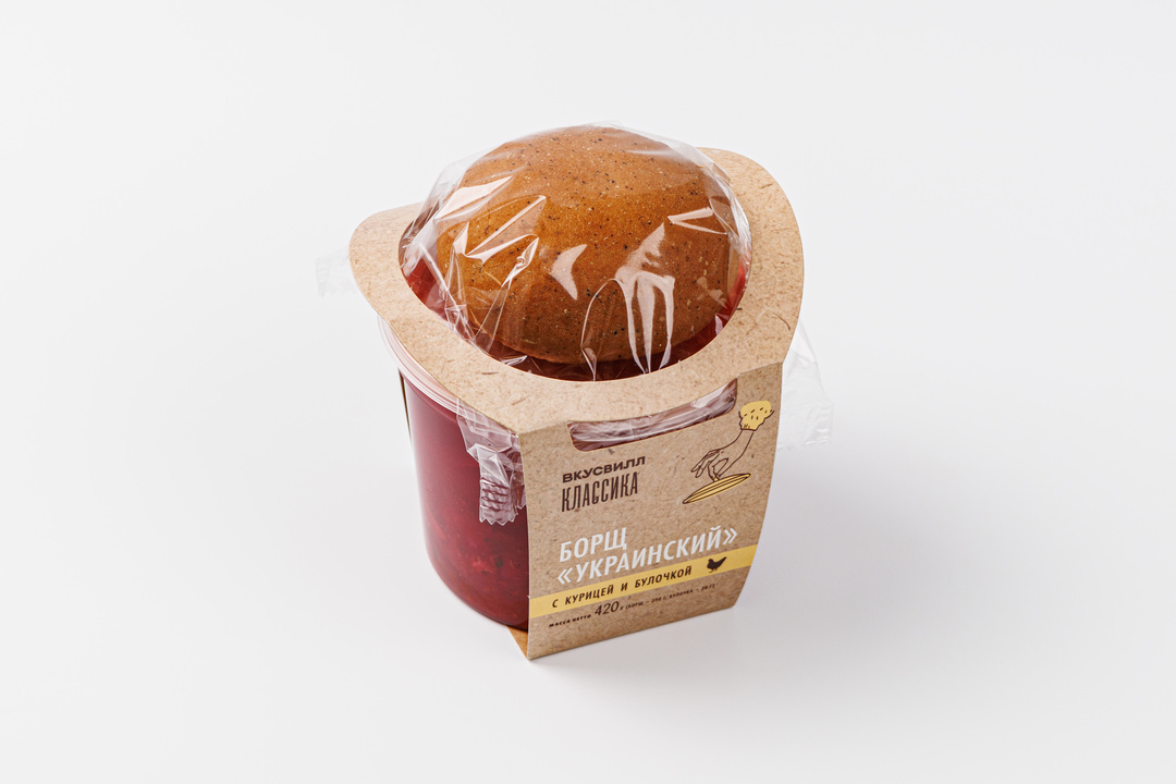 

Борщ Украинский с курицей и булочкой 420 г