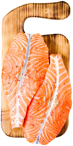 

Лосось атлантический медальон (из мороженого сырья) полуфабрикат до 1.0кг