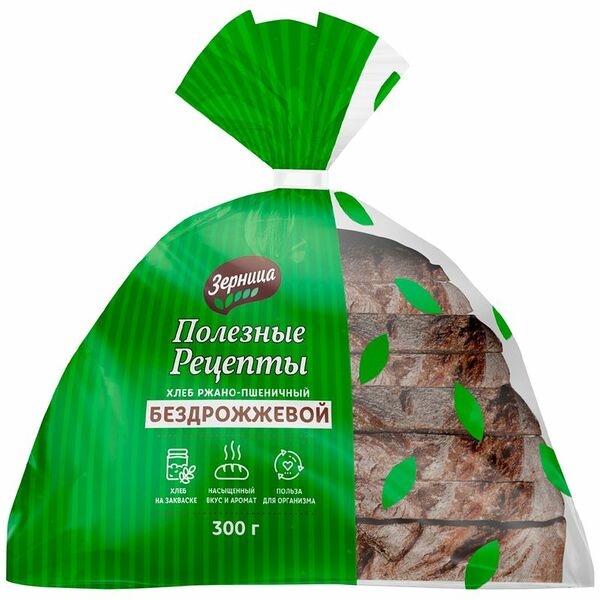 Хлеб Зерница ржано-пшеничный бездрожжевой нарезной 300 г