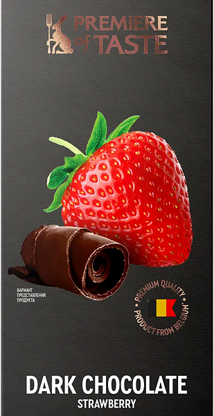 Шоколад Premiere Of Taste Темный с клубникой 80 г