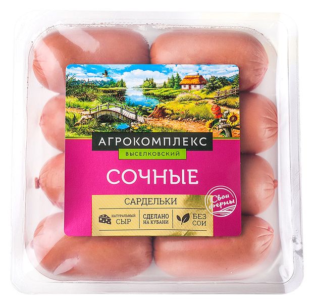 

Сардельки Агрокомплекс Выселковский Сочные 420 г