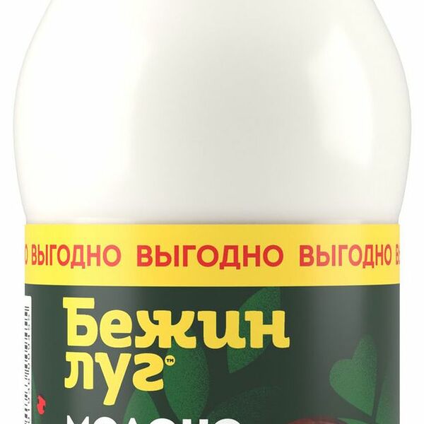 Молоко Бежин Луг пастеризованное 2.5% 1400 мл