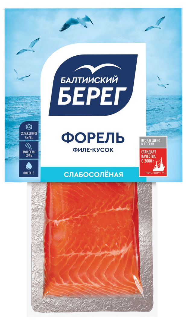 

Форель Балтийский берег слабосоленая филе-кусок 150 г