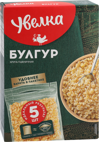 

Булгур Увелка в пакетиках для варки 80 г х 5 пакетиков