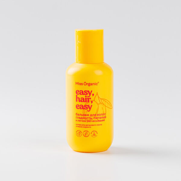 Бальзам для волос `MISS ORGANIC` с маслом арганы и моринги (гладкость, питание) 90 мл