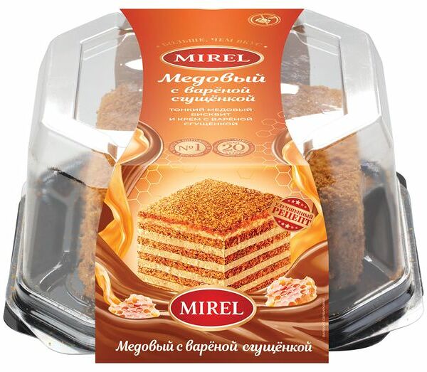 Торт Mirel Медовый с вареной сгущенкой, 500г