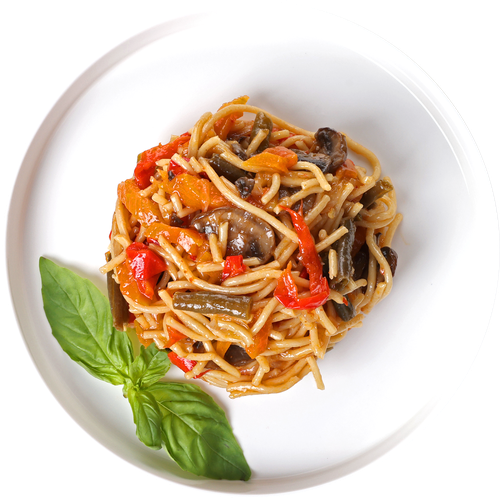 

Спагетти Лента Fresh По-восточному с овощами, весовые