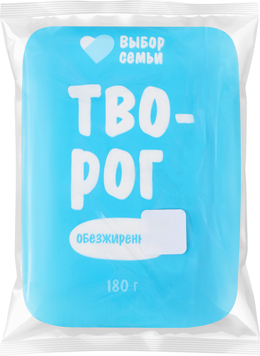 Творог Выбор Семьи обезжиренный без змж, 180г