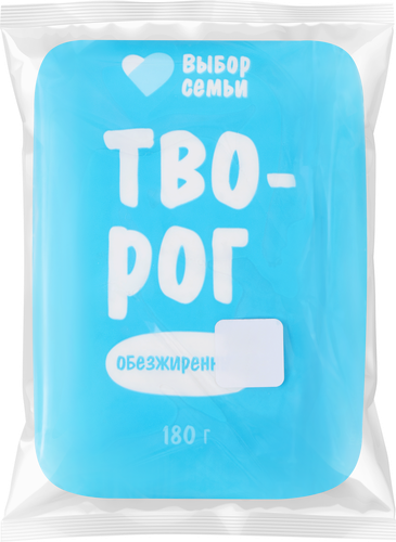 

Творог Выбор Семьи обезжиренный без змж, 180г