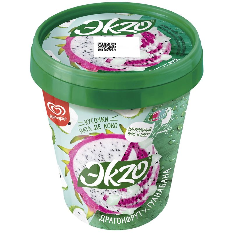

Мороженое Экzo драгонфрут и гуанабана БЗМЖ 520 г