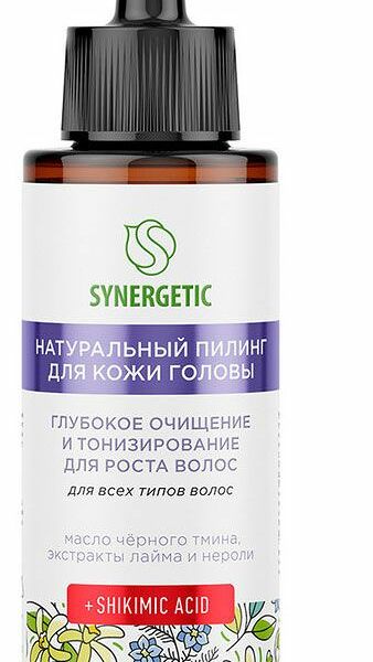 Натуральный пилинг для кожи головы Synergetic Глубокое Очищение и Тонизирование 110 мл