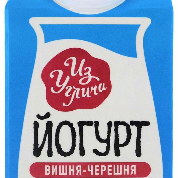 Йогурт Из Углича питьевой Вишня-Черешня фруктовый витаминизированный 1.5% 500 г