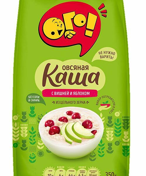 Каша овсяная Ого! с вишней и яблоком, 350 г