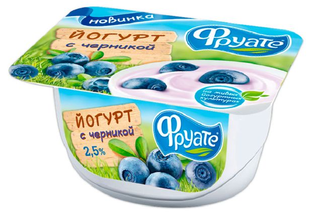 

Йогурт Фруате черника 2.5% 125 г