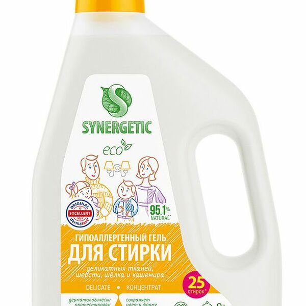 Гель Synergetic Delicate для стирки деликатных тканей 1.5 л