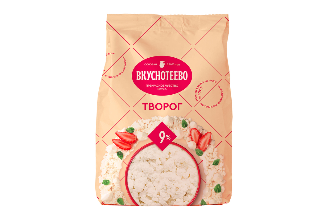 

Творог Вкуснотеево 9% 450 г
