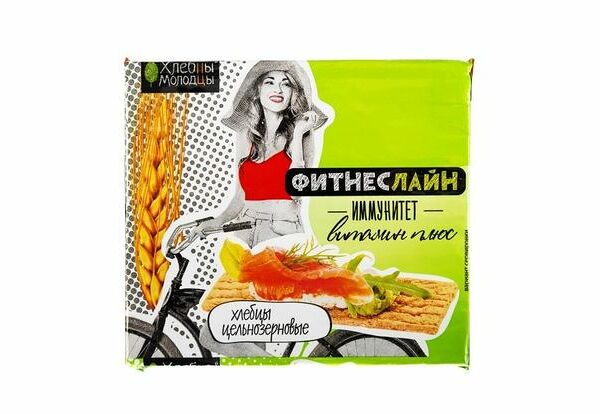 Хлебцы цельнозерновые Хлебцы Молодцы Фитнес Лайн, 100г