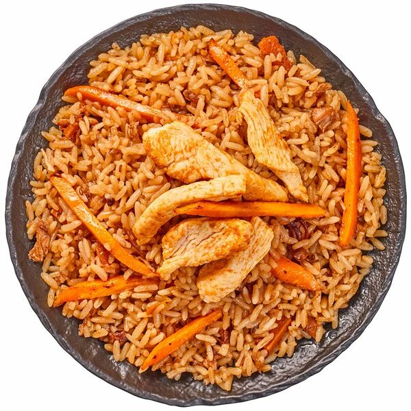 Плов с курицей жареный вес