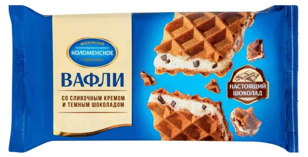 

Вафли Коломенское со сливочным кремом и тёмным шоколадом 104г