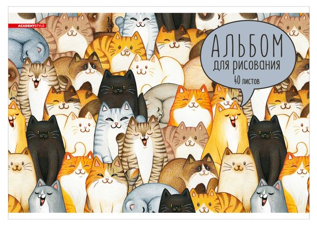 

Альбом для рисования А4, 40 листов, на скрепке
