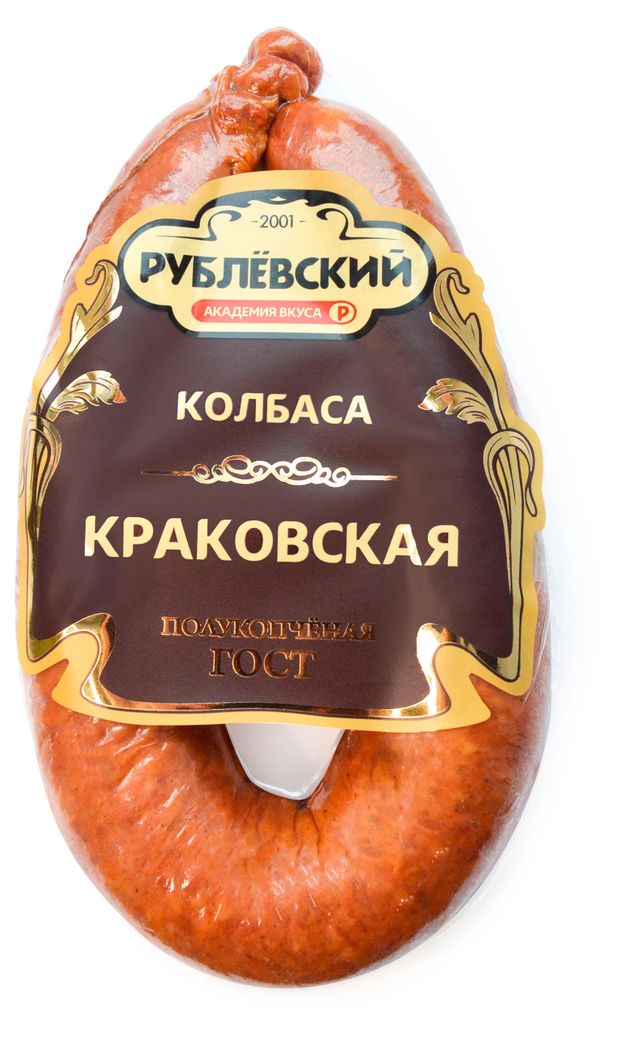 

Колбаса Рублёвский полукопчёная Краковская 350 г