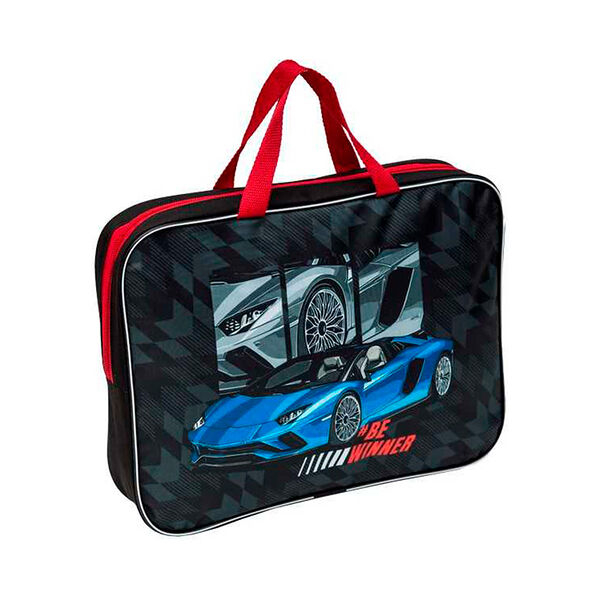 Папка А4 с ручками  текстильная 35х27х7 см Attomex Speed
Zone  с текстильн. расширением 7 см  на молнии  арт3076403