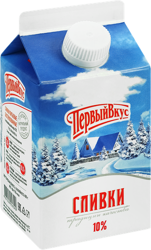 

Сливки пастеризованные Первый вкус 10% 450 г