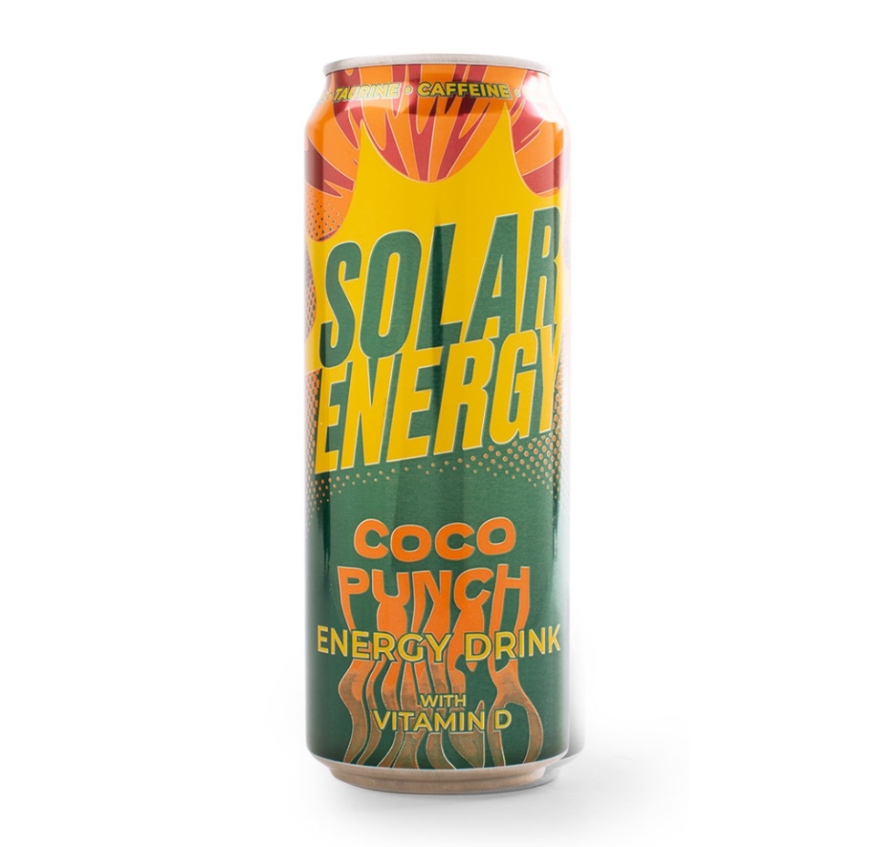 

Напиток энергетический Solar Power Coco Punch со вкусом кокоса и ананаса газированный 0.43 л, Россия