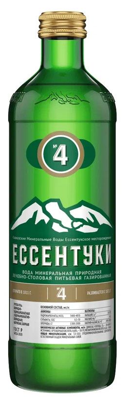 

Вода минеральная Ессентуки №4 минерально-лечебная газированная 500 мл