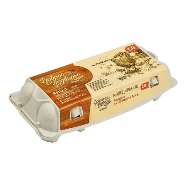 Яйцо куриное Доброе Подворье Молодильное чудо С0 10 шт