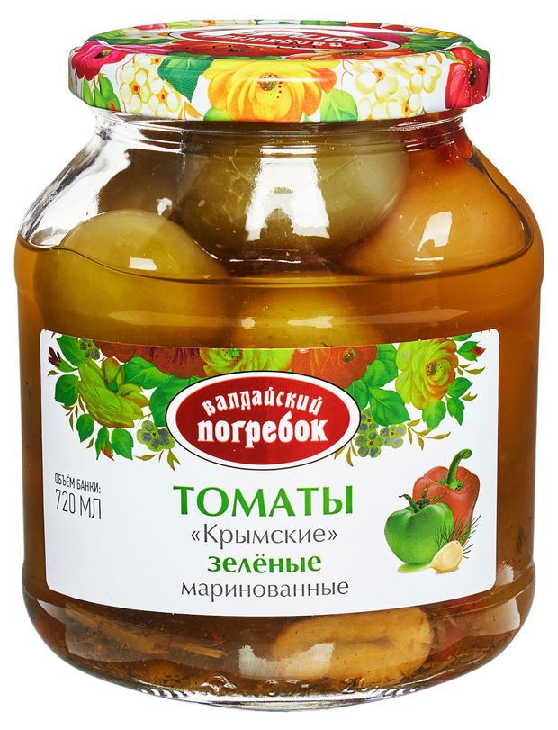 

Томаты Крымские маринованные зеленые ТМ Валдайский погребок
