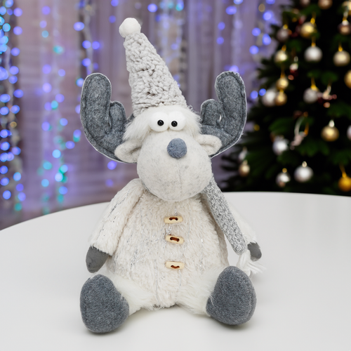 

Фигура новогодняя Homeclub в шляпе 36 см с мягкими ногами белый 1 шт. дизайн в ассортименте