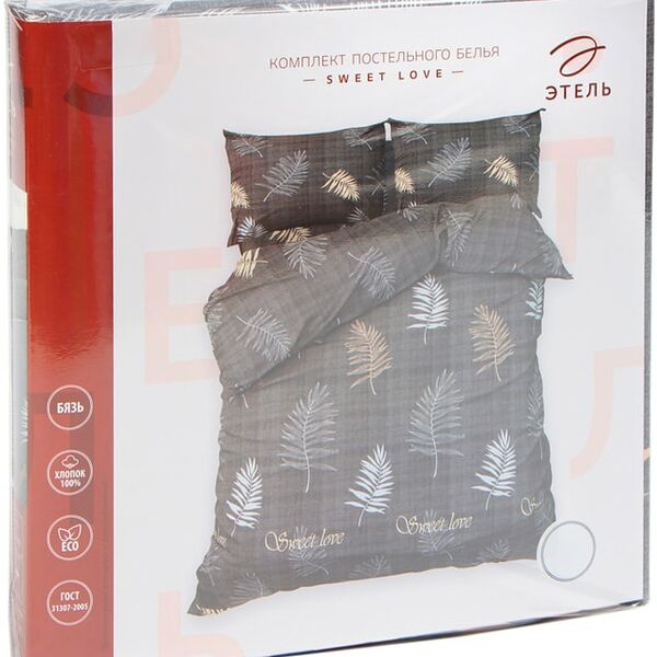 Комплект постельного белья Этель Sweet Love хлопок бязь Евро