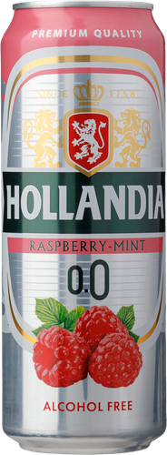 

Пивной напиток Hollandia Малина-Мята светлый фильтрованный пастеризованный безалкогольный 450 мл