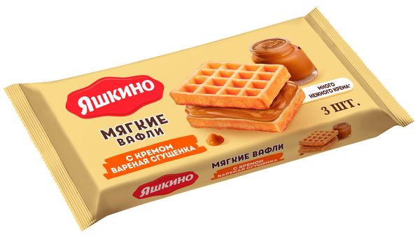 Вафли мягкие Яшкино с вареной сгущенкой 120г