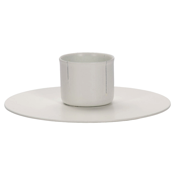 Подсвечник на 1 свечу Круг, 3х7 см, металл, серый