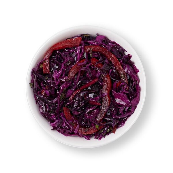 Капуста Азбука вкуса маринованная краснокочанная с овощами, 490 г