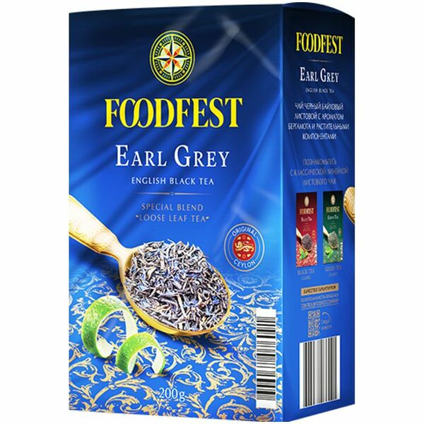Чай Foodfest Earl Gray English Black Tea черный с ароматом бергамота 200г