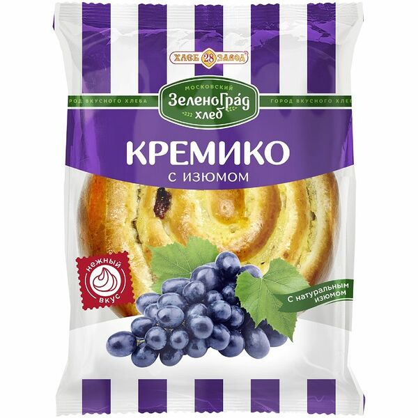 Булка Хлебозавод №28 Кремико с кремом и изюмом 100 г