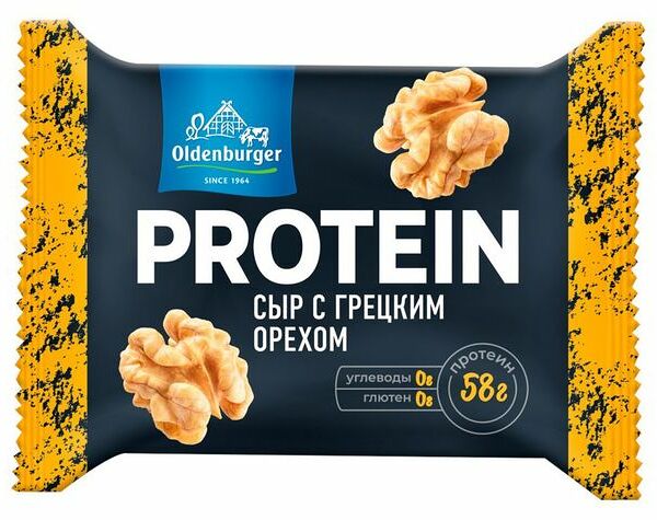Сыр Oldenburger протеиновый с грецким орехом 30% БЗМЖ 200 г