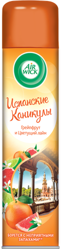 

Освежитель воздуха Air Wick Испанские Каникулы Грейпфрут и цветущий лайм 290 мл